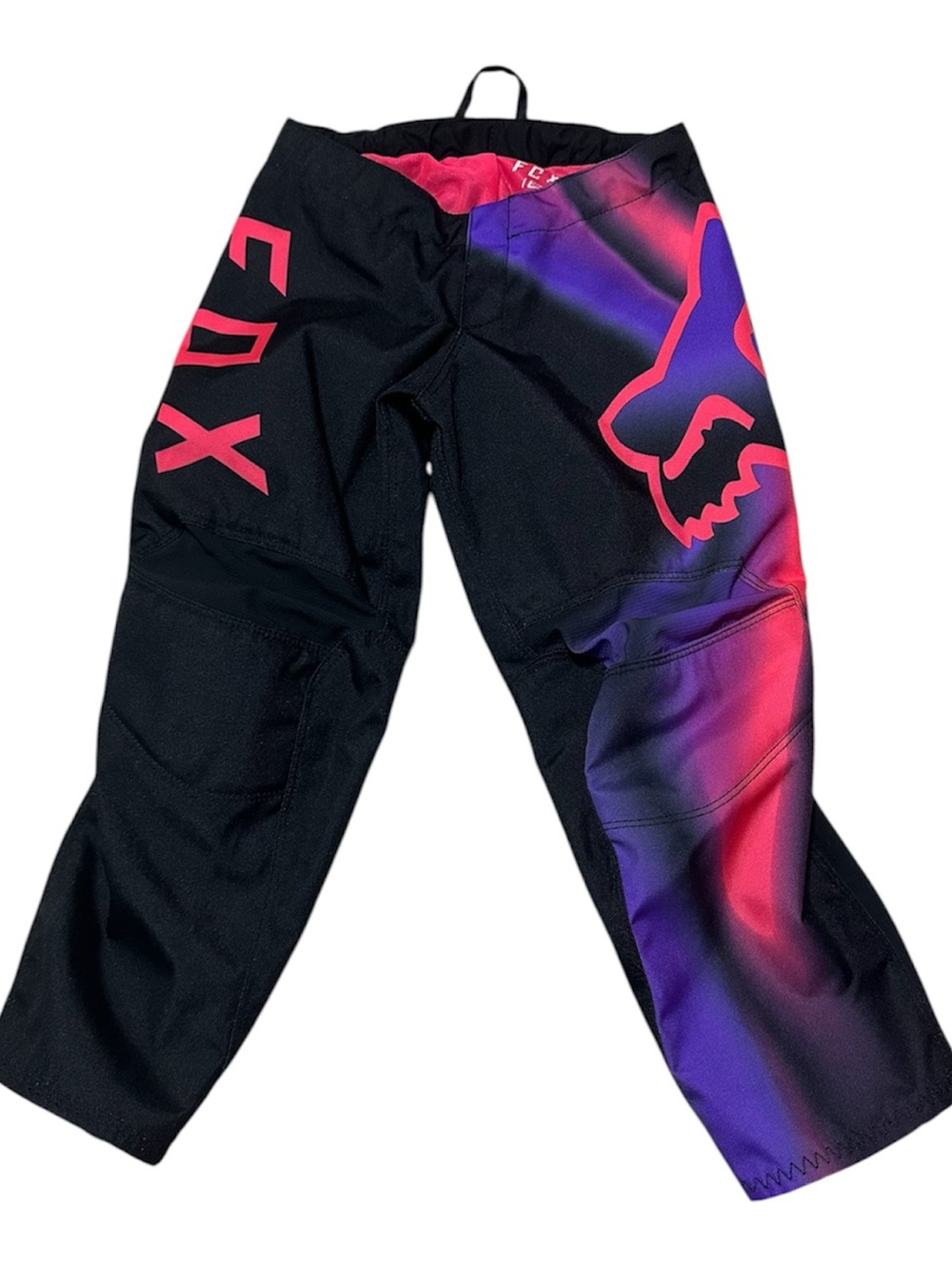Fox Kids Black Pants with Pink and Purple Gradient Fox Head